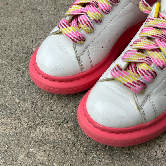 Alexander McQueen Girl's Colorblock Leather Platform Sneakers - Picture 4 of 8